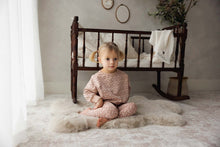 Load image into Gallery viewer, Lil Legs Dahlia Vines Footie &amp; Beanie - Dusty Pink