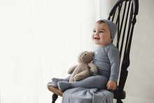 Load image into Gallery viewer, Lil Legs Striped Bebe Footie &amp; Beanie - Off Navy