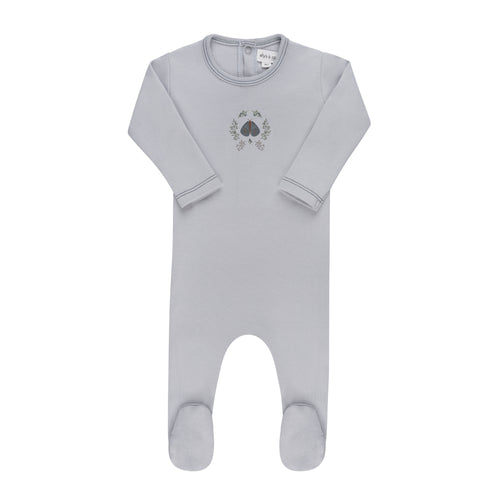 Ely's & Co. Garden Floral Center Collection Footie & Beanie - Blue