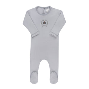 Ely's & Co. Garden Floral Center Collection Footie & Beanie - Blue