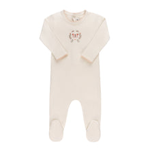 Load image into Gallery viewer, Ely&#39;s &amp; Co. Garden Floral Center Collection Footie &amp; Beanie - Ivory Girl