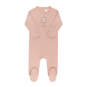Ely's & Co French Terry Hot Air Balloon Footie - Pink