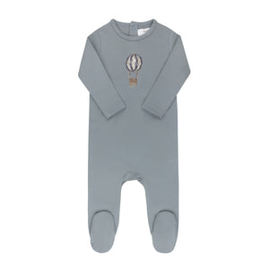 Ely's & Co French Terry Hot Air Balloon Footie - Blue