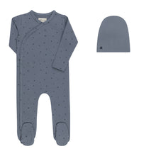 Load image into Gallery viewer, Ely's &amp; Co Clover Footie &amp; Beanie - Blue