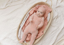 Load image into Gallery viewer, Ely&#39;s &amp; Co Velour Embroidered Floral Footie &amp; Beanie - Pink