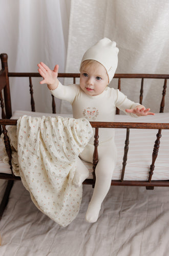 Ely's & Co. Garden Floral Center Collection 3 pc set - Ivory Girl