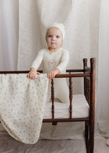 Load image into Gallery viewer, Ely&#39;s &amp; Co. Garden Floral Center Collection Footie &amp; Beanie - Ivory Girl