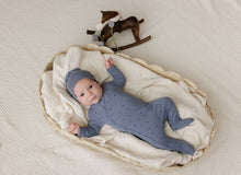 Load image into Gallery viewer, Ely's &amp; Co Clover Footie &amp; Beanie - Blue