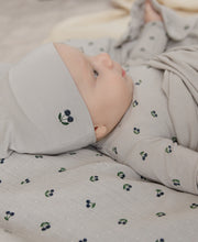 Load image into Gallery viewer, Ely&#39;s &amp; Co. Modal Cherry Print Footie &amp; Beanie - Blue
