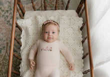 Load image into Gallery viewer, Ely's &amp; Co Velour Embroidered ABC Footie - Pink