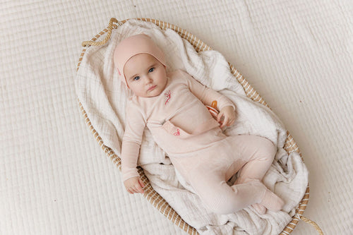 Ely's & Co Velour Stripe 3 Pc Set - Light Pink