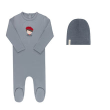 Load image into Gallery viewer, Ely&#39;s &amp; Co. Organic French Terry Footie &amp; Beanie - Blue