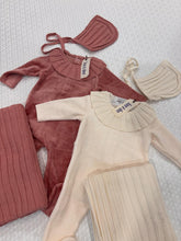 Load image into Gallery viewer, Bee and Dee Pleated Knit Velour 3 Pc Set - Tea Rose
