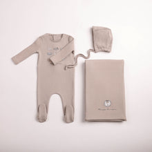 Load image into Gallery viewer, Bee and Dee Bib Collection 3 Pc Set - Coffee