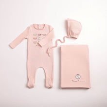Load image into Gallery viewer, Bee and Dee Bib Collection 3 Pc Set - Pearly Pink