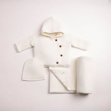 Load image into Gallery viewer, Bee and Dee Delicata Knit Jacket, Beanie &amp; Blanket - Linen Boys