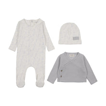 Load image into Gallery viewer, Bee and Dee Birdcage Toile 4 pc Set - Dusty Blue