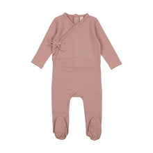 Load image into Gallery viewer, Lil Legs Brushed Cotton Wrapover Footie and Beanie - Rose