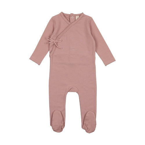 Lil Legs Brushed Cotton Wrapover 3 Pc Set - Rose
