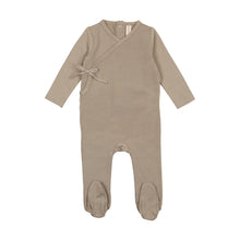 Load image into Gallery viewer, Lil Legs Brushed Cotton Wrapover Footie and Beanie - Taupe
