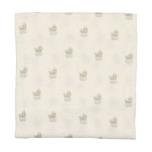 Load image into Gallery viewer, Bee and Dee Center Print Carriage Footie, Beanie &amp; Blanket - Snow White Boys