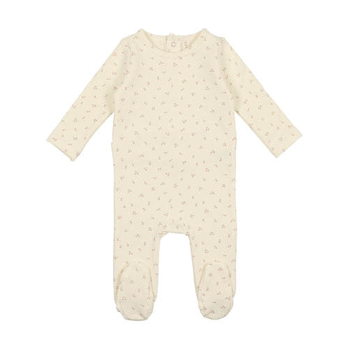 Lil Legs - Cherry Footie, Beanie, and Blanket 3 Pc set - Pink