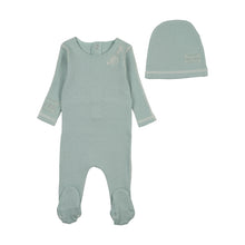 Load image into Gallery viewer, Bee and Dee Contrast Footie &amp; Beanie - Aqua