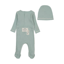 Load image into Gallery viewer, Bee and Dee Contrast Footie &amp; Beanie - Aqua