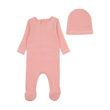 Load image into Gallery viewer, Bee and Dee Contrast Footie &amp; Beanie - Coral