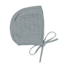 Load image into Gallery viewer, Lil Legs Dotted Knit Footie, Bonnet, and Blanket - Blue