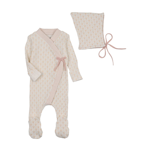 Bee and Dee Double Print Footie & Bonnet - Girls Print