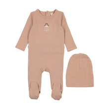 Load image into Gallery viewer, Lil Legs Embroidered Footie, Beanie and Blanket - Pink Doll