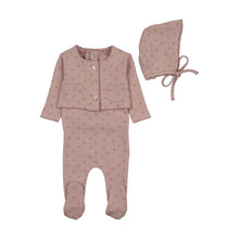 Load image into Gallery viewer, Bee and Dee Floral Print Cardigan 4 Pc Set - Rose