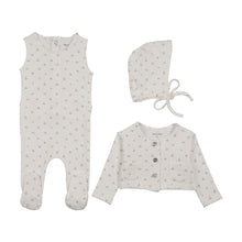 Load image into Gallery viewer, Bee and Dee Floral Print Cardigan 4 Pc Set - Chalk White Girls