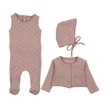 Load image into Gallery viewer, Bee and Dee Floral Print Cardigan 4 Pc Set - Rose