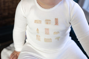 Bee & Dee Home Sweet Footie & Beanie - Chalk White Girls