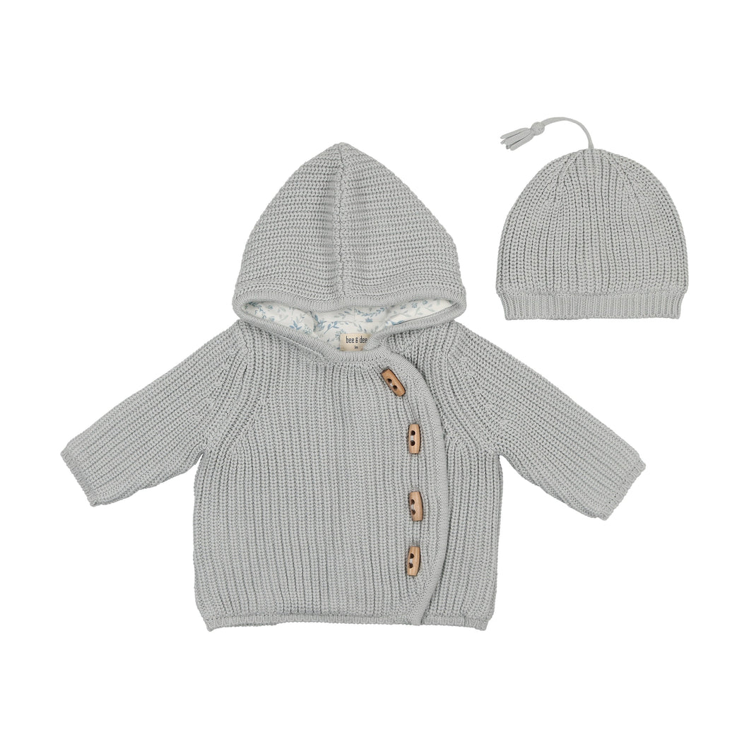 Bee & Dee Knit Toggle Jacket & Beanie - London Fog