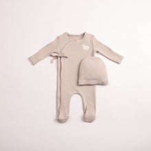 Load image into Gallery viewer, Bee and Dee Little Lamb Footie &amp; Beanie - Coffee