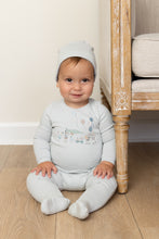 Load image into Gallery viewer, Bee and Dee Little Tot Parade Footie &amp; Beanie - Blue Mist
