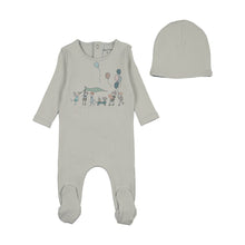 Load image into Gallery viewer, Bee and Dee Little Tot Parade Footie &amp; Beanie - Blue Mist