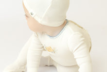 Load image into Gallery viewer, Bee and Dee Mail and Flowers Footie &amp; Beanie - Chalk White Boys