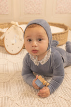 Load image into Gallery viewer, Bee and Dee Petit Fleur Velour 3 Pc Set - Blue Haze