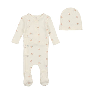 Bee and Dee Printed Pointelle 3 Pc Set - Light Base Girl