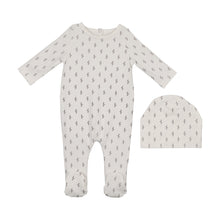 Load image into Gallery viewer, Maniere Printed Floral Footie &amp; Beanie - Off White