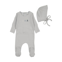 Load image into Gallery viewer, Bee and Dee Rattles Pointelle 3 Pc Set - Sky Blue