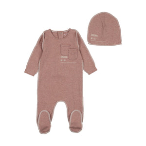 Bee and Dee Sewing Pattern Footie & Beanie - Tea Rose