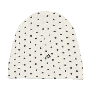 Lil Legs Ribbed Star Footie and Beanie White/Blue