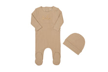 Load image into Gallery viewer, Bee and Dee Rope Signature Footie, Beanie and Blanket - Cashmere