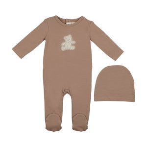 Maniere Sherpa Bear 3 Pc Set - Taupe