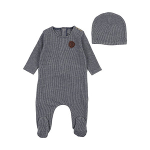 Bee and Dee Snuggle Soft Footie & Beanie - Captain Blue